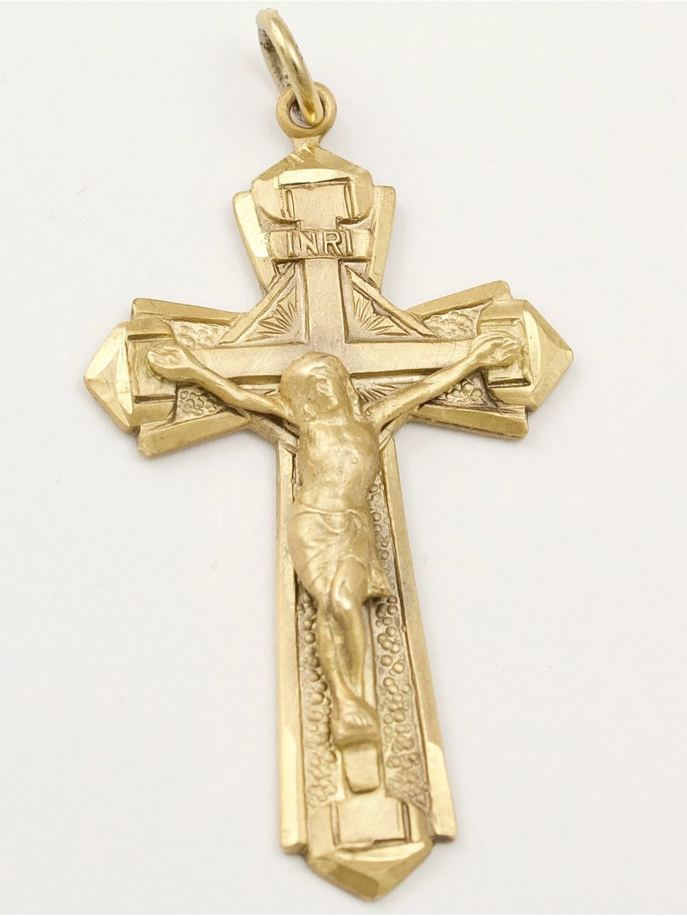 Vintage 12K Gold Filled Crucifix Cross Necklace Pendant